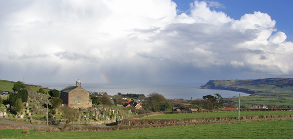 Panoramic view over Robin Hood's Bay